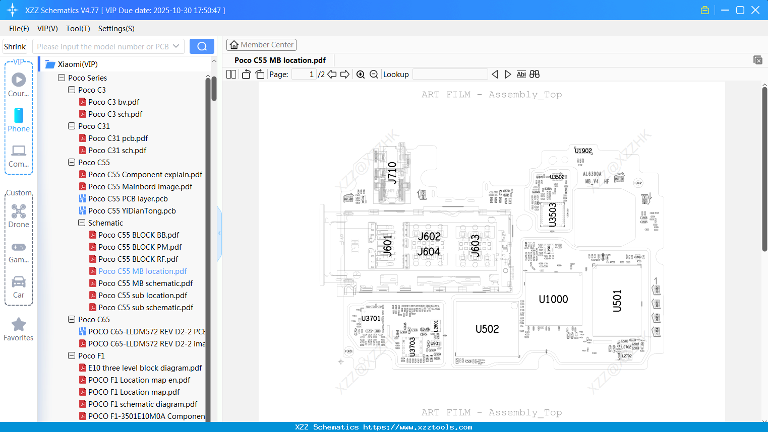 Xiaomi Poco C55 MB Location